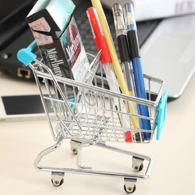 Universal Mini Grocery Shopping Cart Style Desktop Storage Box / Holder(Green) by buy2fix