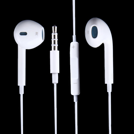 3.5mm Earphones with Wired Control and Mic for Android Phones / PC / MP3 Player / Laptops(White) - In Ear Wired Earphone by buy2fix | Online Shopping UK | buy2fix