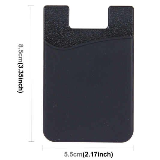Smart Wallet Silicone Card Holder for iPhone Series(Black) by buy2fix