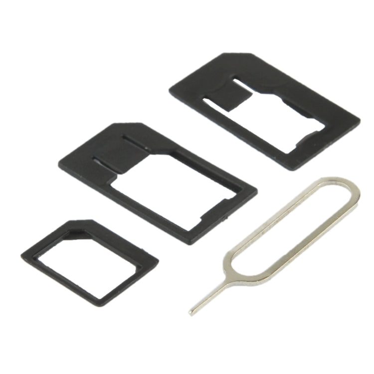 Dual Nano Sim Cutter for iPhone / Samsung / Huawei / Xiaomi (With Nano SIM to Micro SIM Card Adapter + Nano SIM to Standard SIM Card Adapter + Micro SIM to Standard SIM Card Adapter + Sim Card Tray Holder Eject Pin Key Tool)(Black) - SIM Card Tool by buy2fix | Online Shopping UK | buy2fix