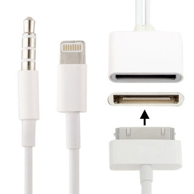 8 Pin Audio Adapter, Not Support iOS 10.3.1 or Above Phone(White) - Converter & Adapter by buy2fix | Online Shopping UK | buy2fix