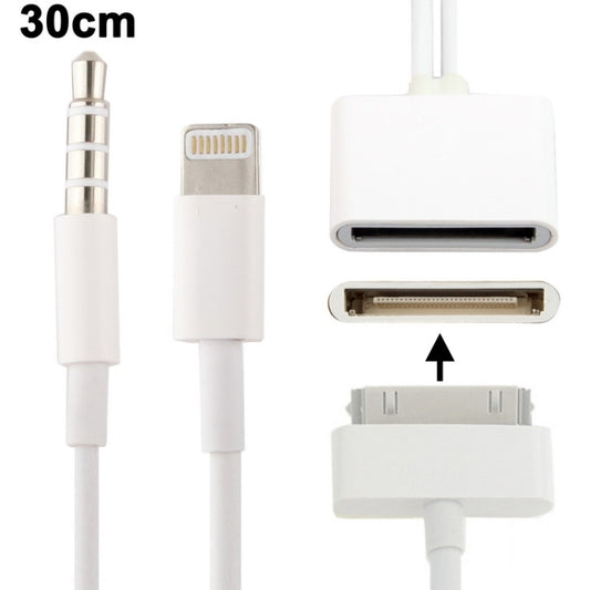 8 Pin Audio Adapter, Not Support iOS 10.3.1 or Above Phone(White) by buy2fix