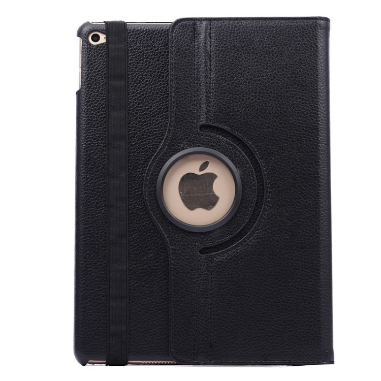 360 Degree Rotation Litchi Texture Flip Leather Case with 2 Gears Holder for iPad Air 2(Black) - More iPad Cases by buy2fix | Online Shopping UK | buy2fix