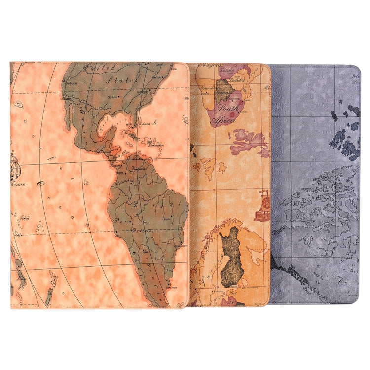 Retro World Map Pattern Leather Case with Holder & Card Slots & Wallet for iPad Air 2, Random Delivery(Grey) - More iPad Cases by buy2fix | Online Shopping UK | buy2fix