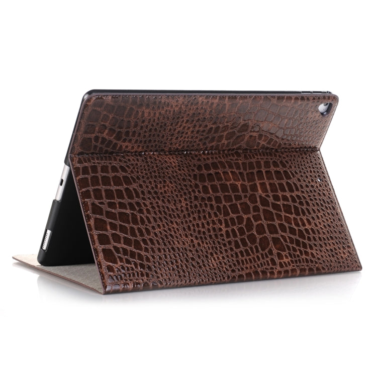 Crocodile Texture Horizontal Flip Leather Case with Holder & Card Slots & Wallet for iPad Air 2(Brown) - More iPad Cases by buy2fix | Online Shopping UK | buy2fix