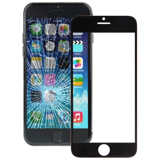 Front Screen Outer Glass Lens for iPhone 6(Black) by buy2fix