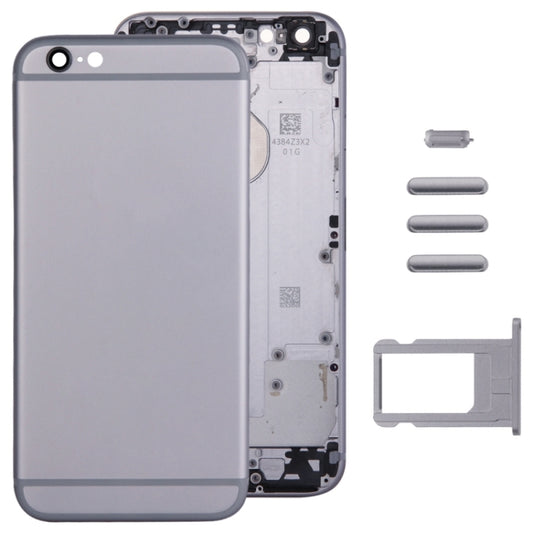 5 in 1 for iPhone 6 (Back Cover + Card Tray + Volume Control Key + Power Button + Mute Switch Vibrator Key) Full Assembly Housing Cover(Grey) by buy2fix