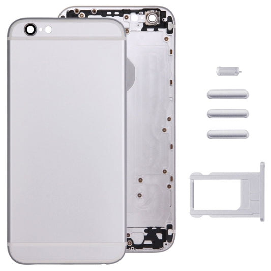 5 in 1 for iPhone 6 (Back Cover + Card Tray + Volume Control Key + Power Button + Mute Switch Vibrator Key) Full Assembly Housing Cover(Silver) by buy2fix