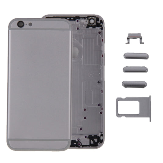 6 in 1 for iPhone 6 (Back Cover + Card Tray + Volume Control Key + Power Button + Mute Switch Vibrator Key + Sign) Full Assembly Housing Cover(Grey) by buy2fix