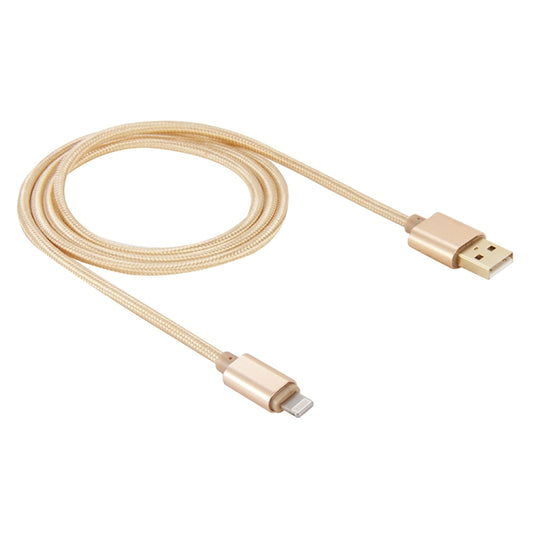 1m Woven Style Metal Head 8 Pin to USB Data Sync Charging Cable for iPhone, iPad by buy2fix