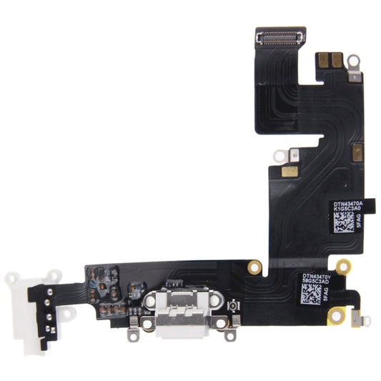 Charging Port Dock Connector Flex Cable for iPhone 6 Plus(White) - iPhone 6/6 Plus Parts by buy2fix | Online Shopping UK | buy2fix