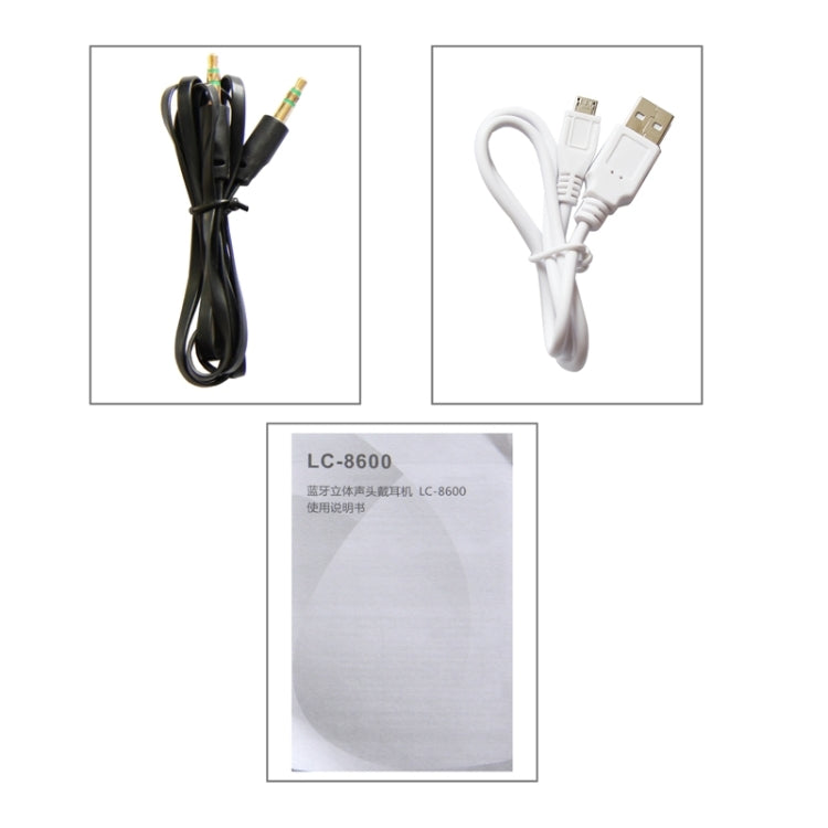 LC-8600 Bluetooth Stereo Headset, For iPad, iPhone, Galaxy, Huawei, Xiaomi, LG, HTC and Other Smart Phones(Black) - Headset & Headphone by buy2fix | Online Shopping UK | buy2fix