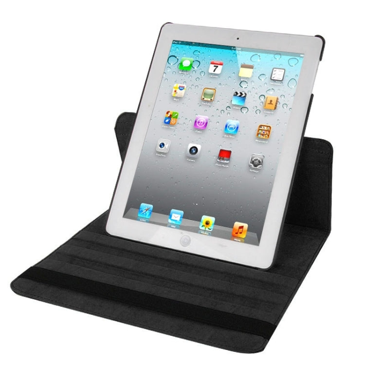 360 Degree Rotatable Leather Case with Sleep / Wake-up Function & Holder for New iPad (iPad 3)(Black) - iPad 4 & 3 & 2 Cases by buy2fix | Online Shopping UK | buy2fix