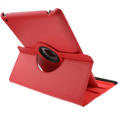 360 Degree Rotatable PU Leather Case with Sleep / Wake-up Function & Holder for New iPad (iPad 3) / iPad 2, Red(Red) - iPad 4 & 3 & 2 Cases by buy2fix | Online Shopping UK | buy2fix