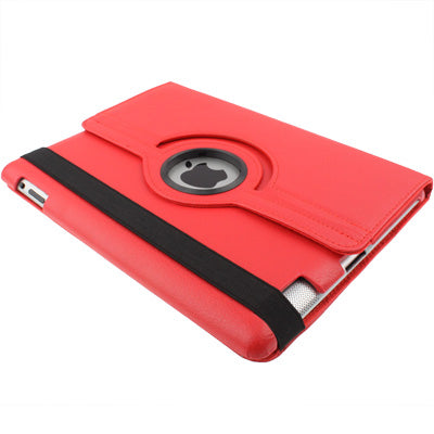 360 Degree Rotatable PU Leather Case with Sleep / Wake-up Function & Holder for New iPad (iPad 3) / iPad 2, Red(Red) - iPad 4 & 3 & 2 Cases by buy2fix | Online Shopping UK | buy2fix