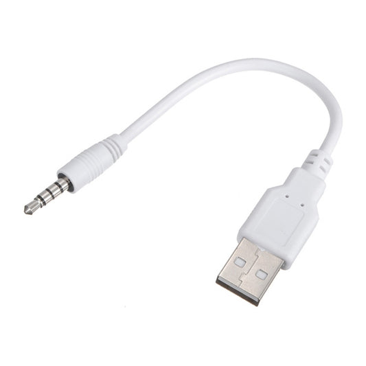 USB to 3.5mm Jack Data Sync & Charge Cable for iPod Shuffle 1st /2nd /3rd Generation, Length: 15.5cm(White) by buy2fix