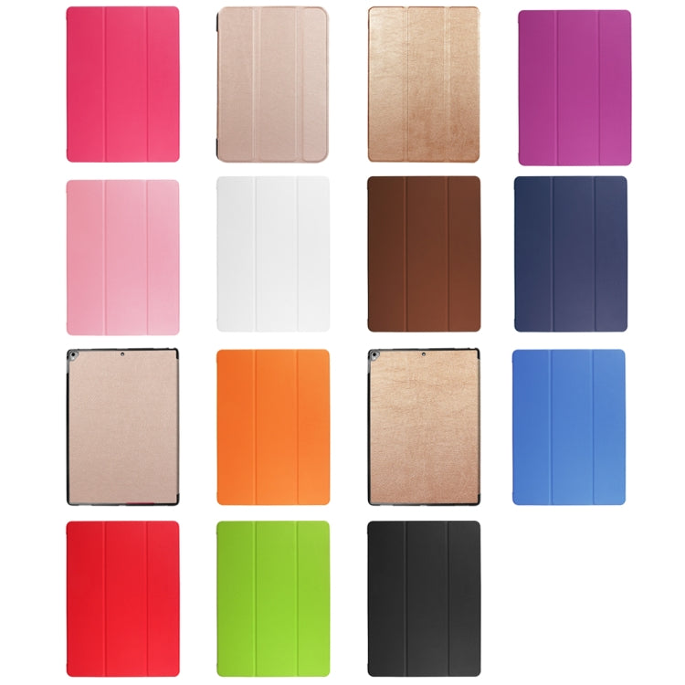 Custer Texture Horizontal Flip Smart Leather Case with 3-folding Holder & Sleep / Wake-up Function for iPad Pro 12.9 inch 2017 / 2015(Dark Blue) by buy2fix