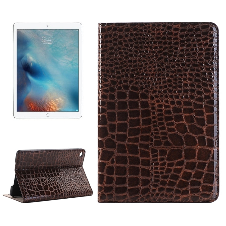 Crocodile Texture Horizontal Flip Leather Case with Holder & Card Slots & Wallet for iPad Pro 12.9 inch(Brown) - More iPad Cases by buy2fix | Online Shopping UK | buy2fix