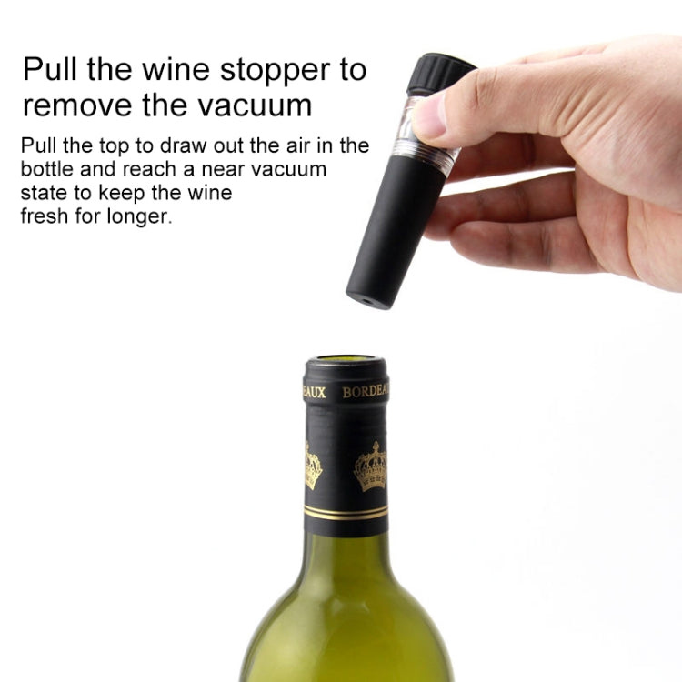 Reusable Vacuum Stopple Bottle Stopper Cork Plug for Wine Liquor(Black) - Bottle Stopper by buy2fix | Online Shopping UK | buy2fix