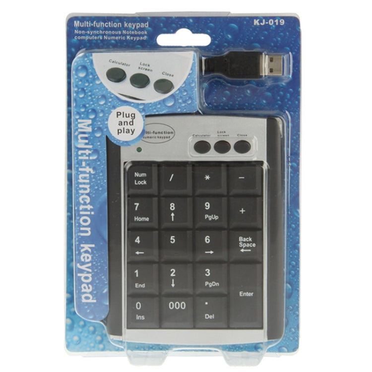 USB Non-synchronous Notebook Computer Multi Function Keypad with 19 Keys by buy2fix