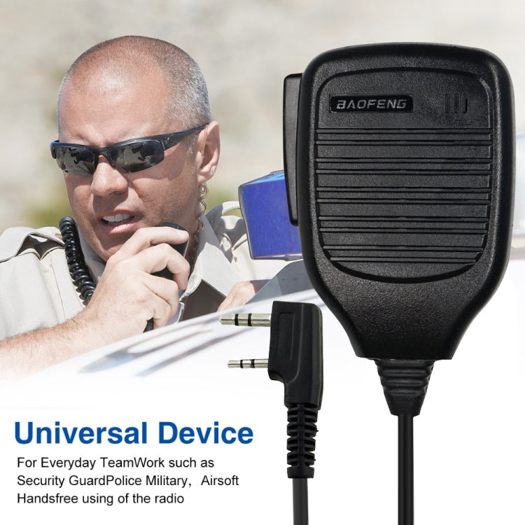 Clip-on Speaker Microphone for Walkie Talkies, 3.5mm + 2.5mm Earphone + Mic Plug(Black) - Microphones & Headsets by buy2fix | Online Shopping UK | buy2fix