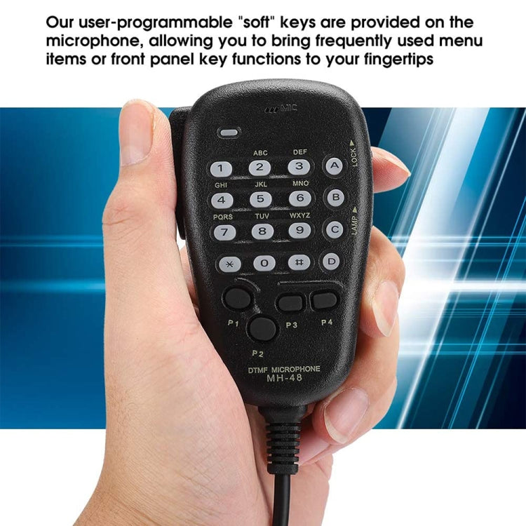 MH-48A6J DTMF Microphone for Yaesu MH-48A6J FT-7800R FT-8800 FT-8900R Radio(Black) by buy2fix