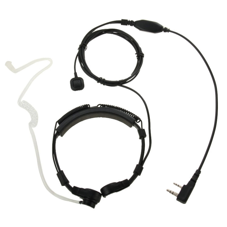 Throat control Transceiver Earpiece Headset for Walkie Talkies, 3.5mm + 2.5mm Plug(Black) - Microphones & Headsets by buy2fix | Online Shopping UK | buy2fix