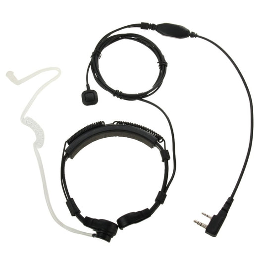 Throat control Transceiver Earpiece Headset for Walkie Talkies, 3.5mm + 2.5mm Plug(Black) - Microphones & Headsets by buy2fix | Online Shopping UK | buy2fix
