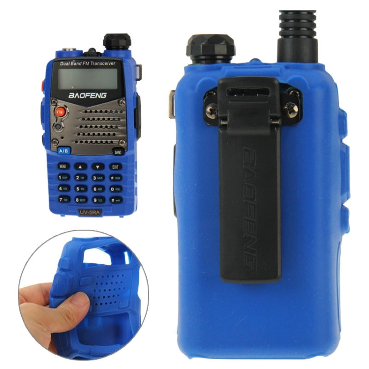 Pure Color Silicone Case for UV-5R Series Walkie Talkies(Blue) - Cases by buy2fix | Online Shopping UK | buy2fix