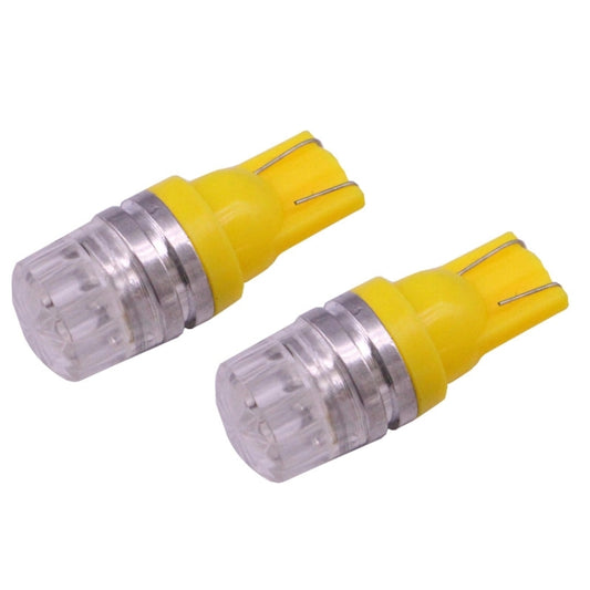 2 PCS T10 1.5W 60LM 1 LED Yellow COB LED Brake Light for Vehicles, DC12V(Yellow) by buy2fix