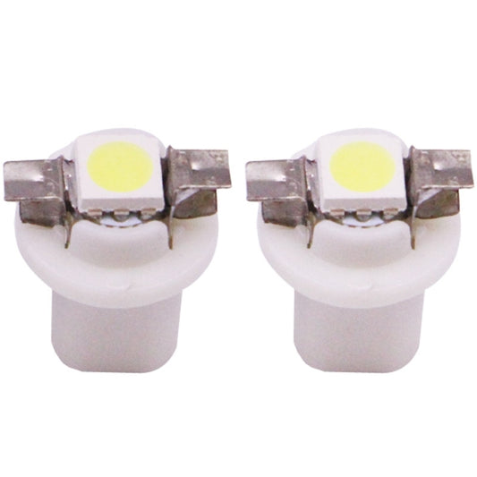 2 PCS B8.5 White Light 0.2W 12LM 1 LED SMD 5050 LED Instrument Light Bulb Dashboard Light for Vehicles, DC 12V(White) by buy2fix