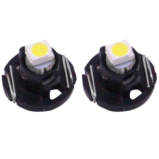 2 PCS T4.2 White Light 0.1W 5LM 1 LED SMD 3528 LED Instrument Light Bulb Dashboard Light for Vehicles, DC 12V by buy2fix