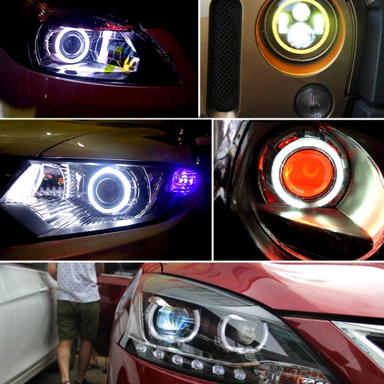 70mm 5W 180LM Angel Eyes Circles Car Headlight White Light COB LED Lights for Vehicles, DC 12-24V - Eagle Eye Lamps by buy2fix | Online Shopping UK | buy2fix
