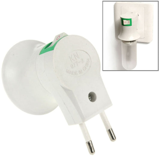 E27 to EU Plug Lamp Bulb Socket with Power Switch - Lamp Holders & Bases by buy2fix | Online Shopping UK | buy2fix