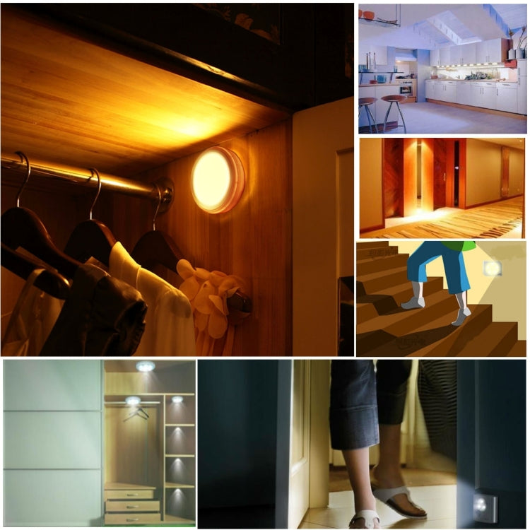 L0606 Infrared Sensor Auto PIR Light Lamp, 6 LED Light for Walkways, Hallways, Stairs, Cabinets by buy2fix