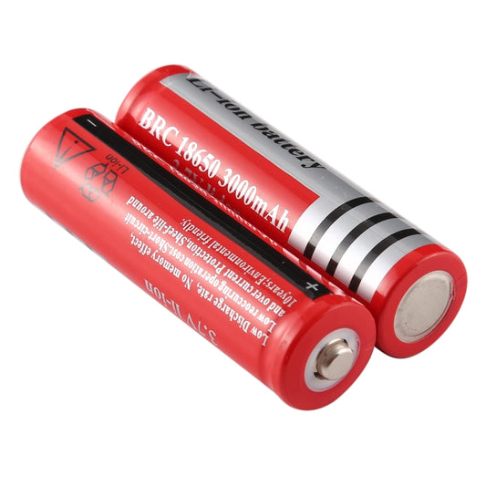 2 PCS UltraFire 18650 3000mAh 3.7V Long Lasting Rechargeable Lithium ion Battery(Red) - Li-ion Batteries by buy2fix | Online Shopping UK | buy2fix