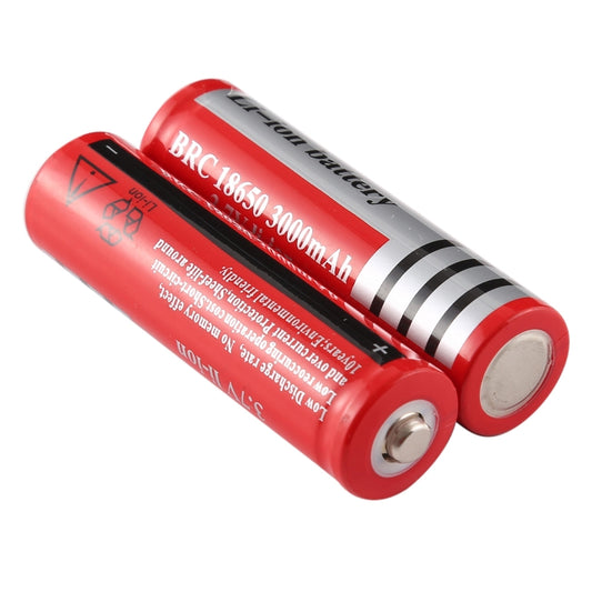 2 PCS UltraFire 18650 3000mAh 3.7V Long Lasting Rechargeable Lithium ion Battery(Red) - Li-ion Batteries by buy2fix | Online Shopping UK | buy2fix