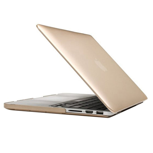 Frosted Hard Protective Case for Macbook Pro Retina 15.4 inch A1398 (Gold) - MacBook Pro Cases by buy2fix | Online Shopping UK | buy2fix