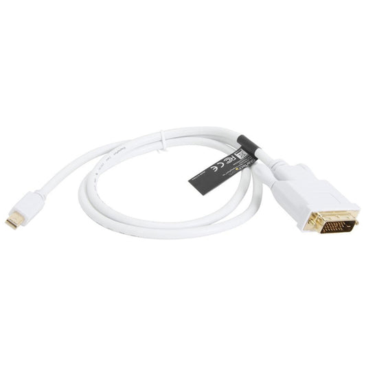 Mini DisplayPort to DVI 24+1 Male Cable Convertor adapter, Cable Length: 1.8M(White) by buy2fix