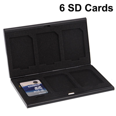 6 in 1 Memory Card Protective Case Storage Box , Size: 92 x 60 x 9mm(Black) by buy2fix