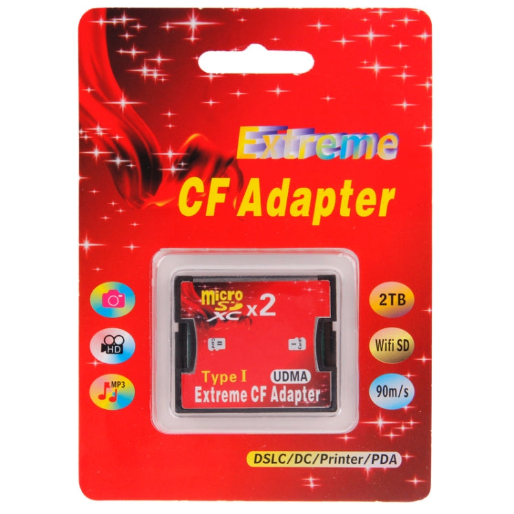 2-Socket Micro SD to CF Compact Flash Memory Card Adapter by buy2fix