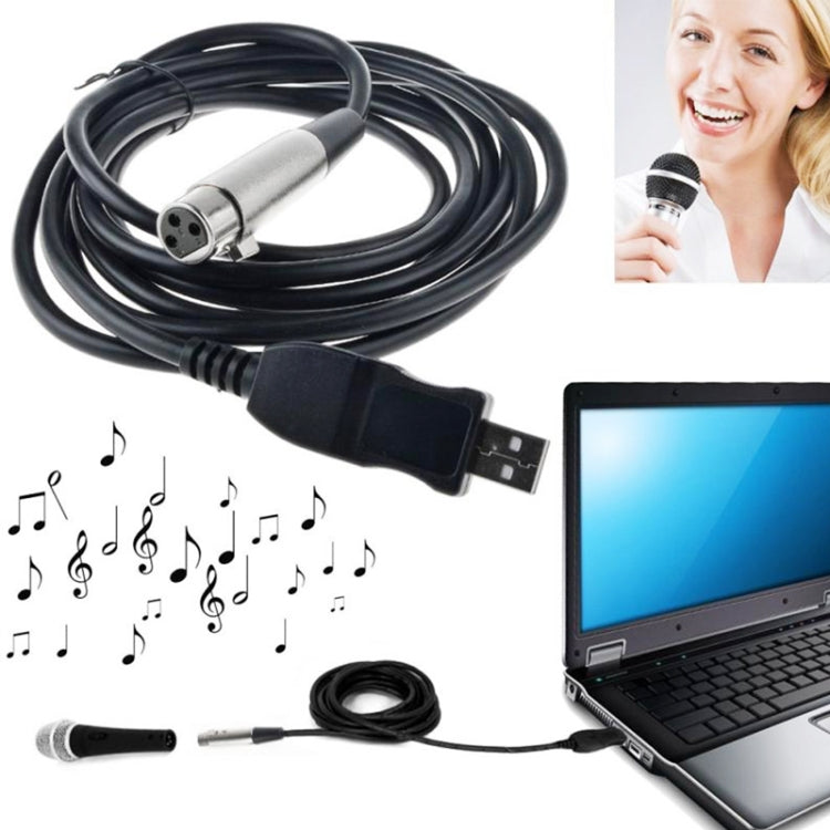 USB Microphone Cable, Cable Length: 3.5M by buy2fix