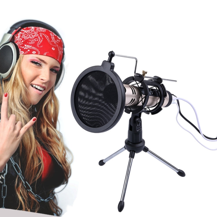 PS-5 Universal Live Broadcast Bracket Tripod Holder with Anti-spray Net & Microphone Clip & Shockproof Clip, For iPhone, Galaxy, Sony, Lenovo, HTC, Huawei, and other Smartphones - Stand by buy2fix | Online Shopping UK | buy2fix