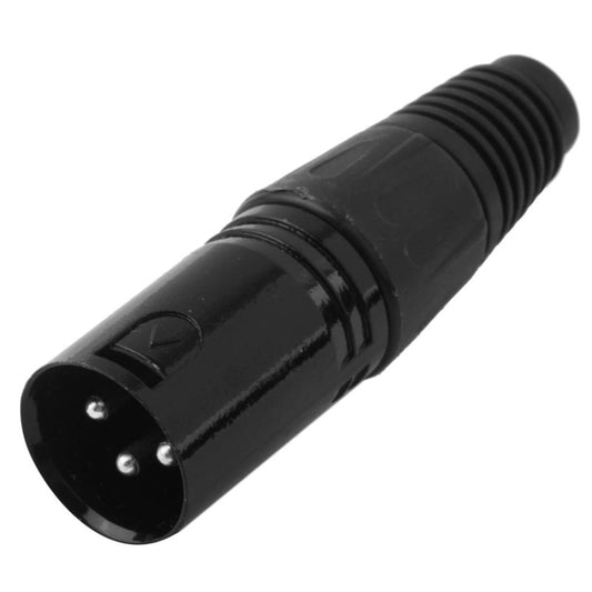 3 Pin XLR Male Plug Microphone Connector Adapter(Black) - Microphone Audio Cable & Connector by buy2fix | Online Shopping UK | buy2fix