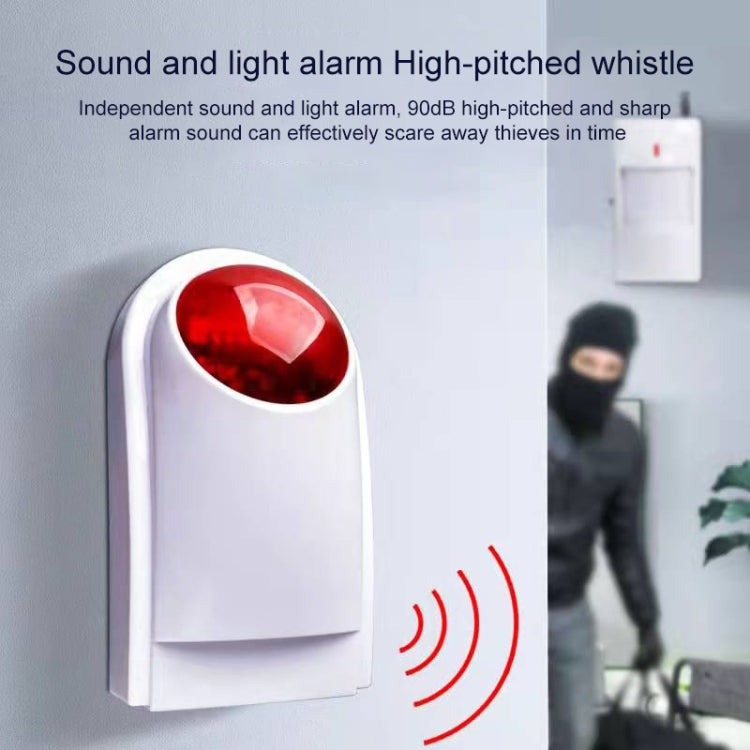 Outdoor Wired Siren with Blue Flashlight (PA-100), Can be used 12V as a Backup Battery (not include)(White) - Infrared Detector by buy2fix | Online Shopping UK | buy2fix