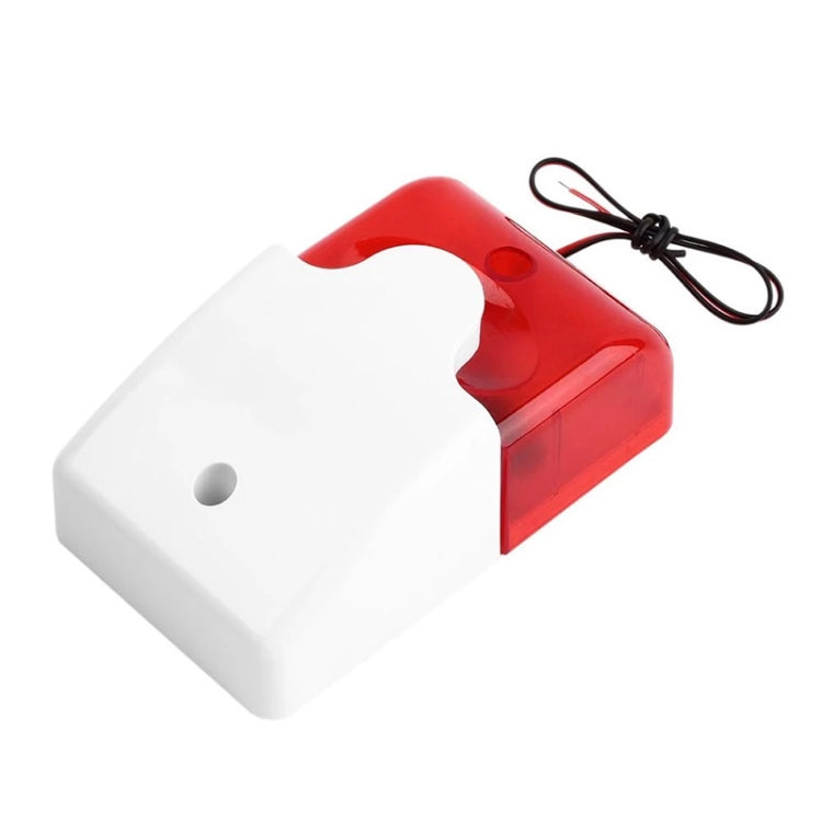 Mini Wired Red Strobe Siren for Burglar Security Alarm(White) - Infrared Detector by buy2fix | Online Shopping UK | buy2fix