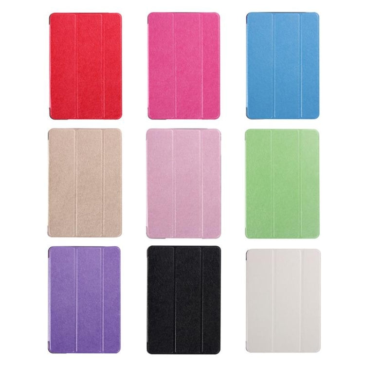 Silk Texture Horizontal Flip Leather Case with Three-Folding Holder for iPad mini 4(Purple) - iPad Mini 4 & 3 & 2 & 1 Cases by buy2fix | Online Shopping UK | buy2fix