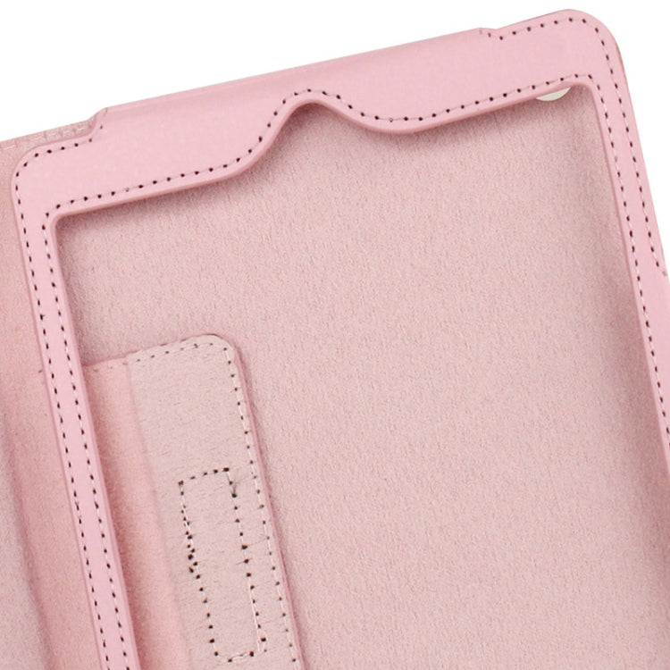 2-fold Litchi Texture Flip Leather Case with Holder Function for iPad mini 1 / 2 / 3(Pink) - iPad Mini 3 & 2 & 1 Cases by buy2fix | Online Shopping UK | buy2fix