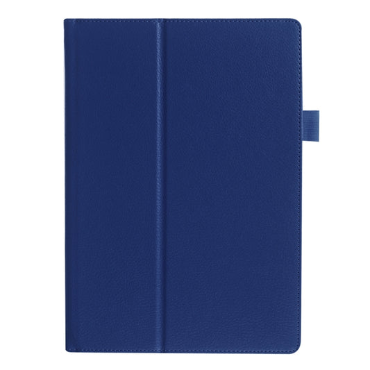 Litchi Texture Horizontal Flip Solid Color Leather Case with Holder for Lenovo TAB 2 A10-30 X30F & TAB 2 A10-70F, 10.1 inch(Dark Blue) - Lenovo by buy2fix | Online Shopping UK | buy2fix