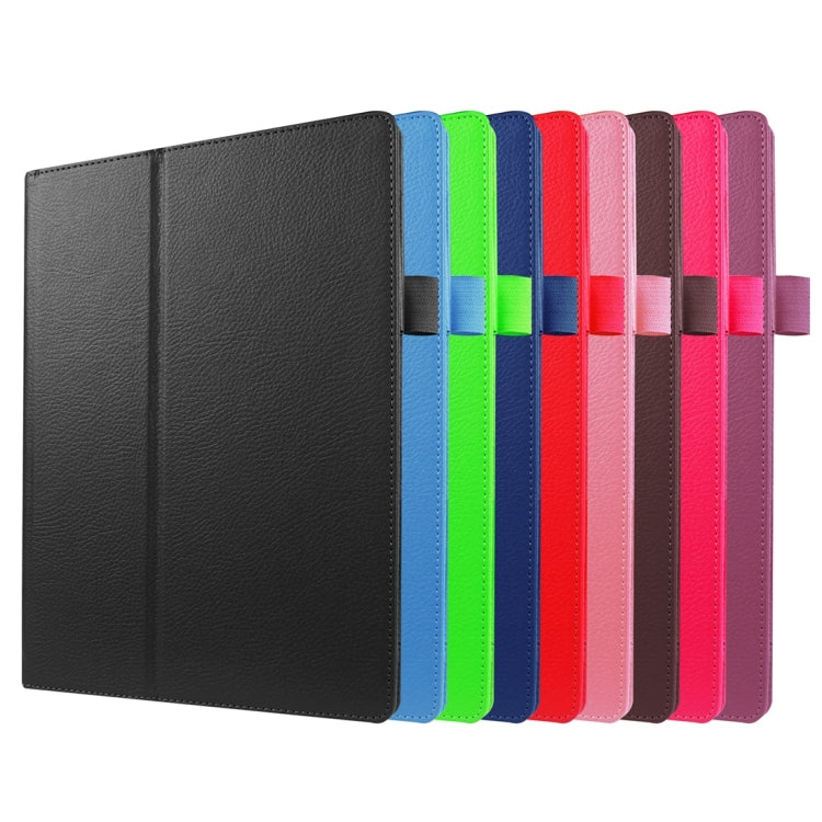 Litchi Texture Horizontal Flip Solid Color Leather Case with Holder for Lenovo TAB 2 A10-30 X30F & TAB 2 A10-70F, 10.1 inch(Dark Blue) - Lenovo by buy2fix | Online Shopping UK | buy2fix